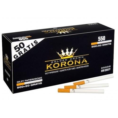 Гильзы Korona Golden Crown для набивки сигарет табаком 550 шт.