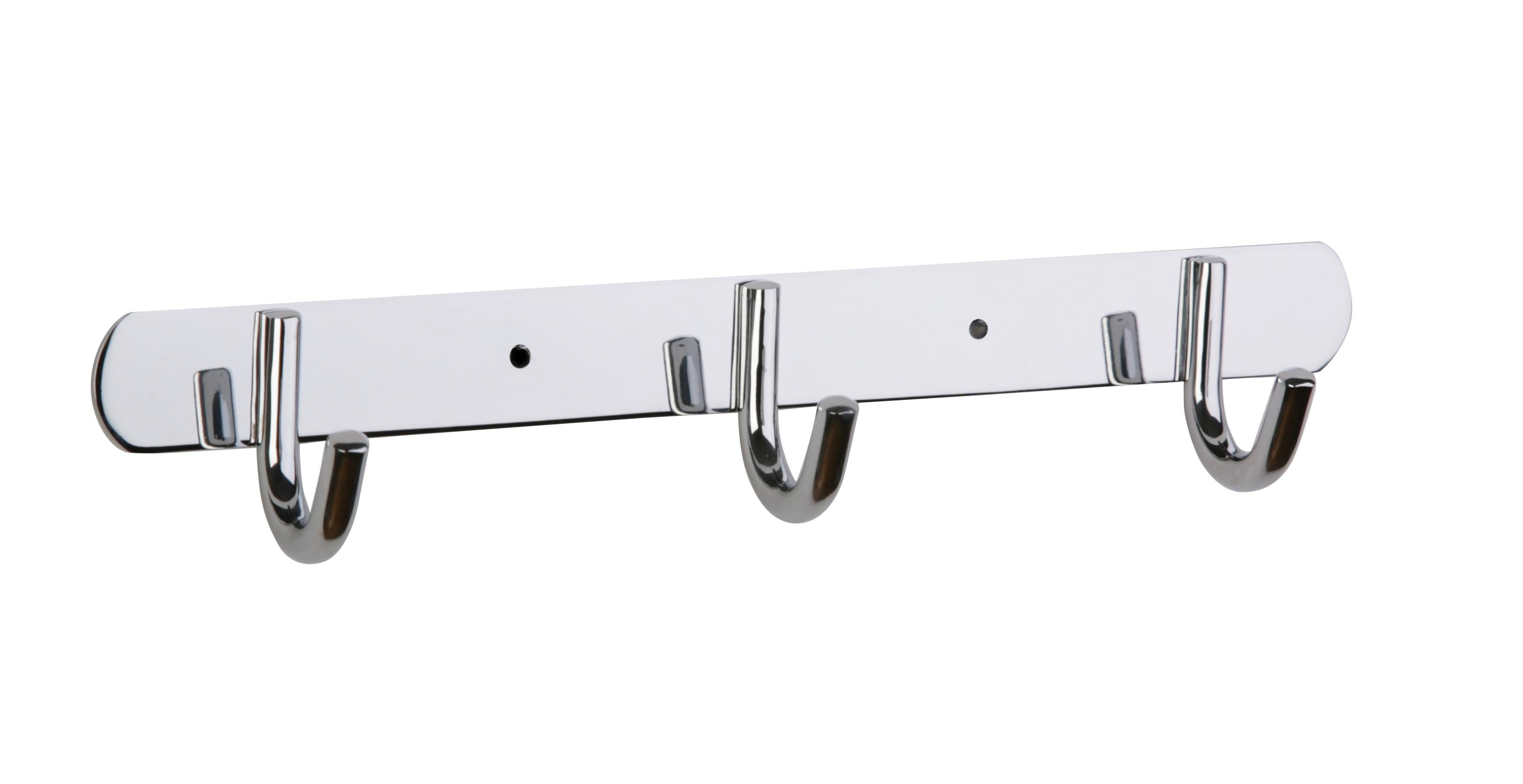 Вешалка настенная AWD interior на 3 крючка 4x27,5x4,5 cм нержавеющая сталь (AWD02210371)