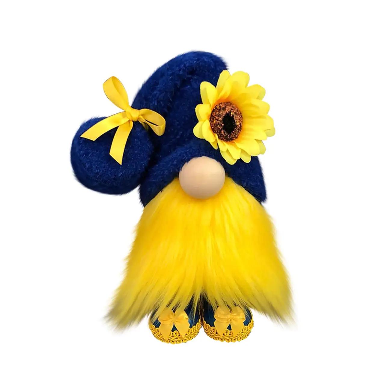 Мягкая игрушка Гном с подсолнечником 19 см (VA-1430293719)