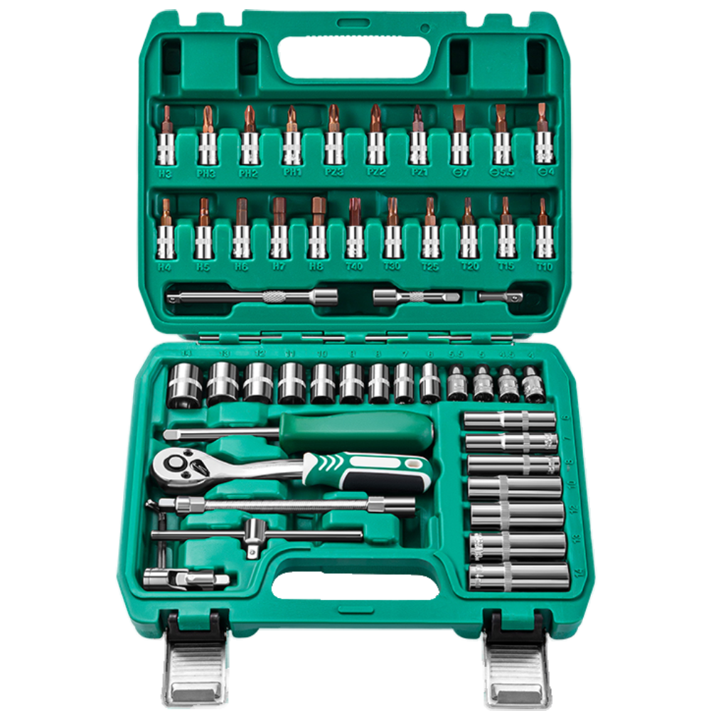 Набір інструментів для авто з тріщіткою в кейсі 53 пр. (0053) Набір інструментів для авто з тріщіткою в кейсі 53 пр. (0053)