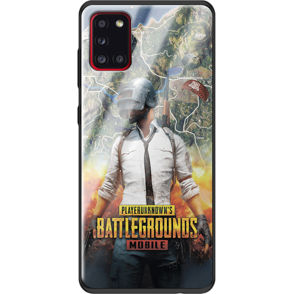 Чохол Boxface Samsung A315 Galaxy A31 PUBG Mobile Чорний силікон зі склом (39470-up2309-40094)