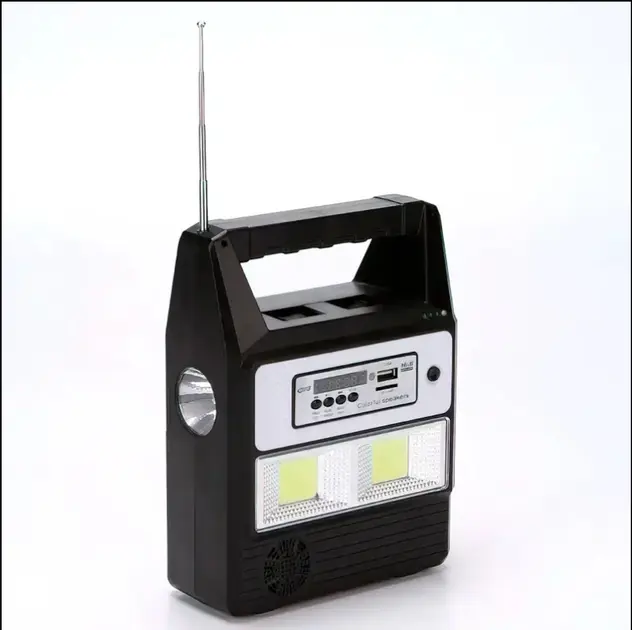 Портативная станция GDLight GD8216 Bluetooth/Power Bank на солнечной батарее с фонарем/3 лампы (8-18-GD8216) - фото 2 Портативная станция GDLight GD8216 Bluetooth/Power Bank на солнечной батарее с фонарем/3 лампы (8-18-GD8216) - фото 2