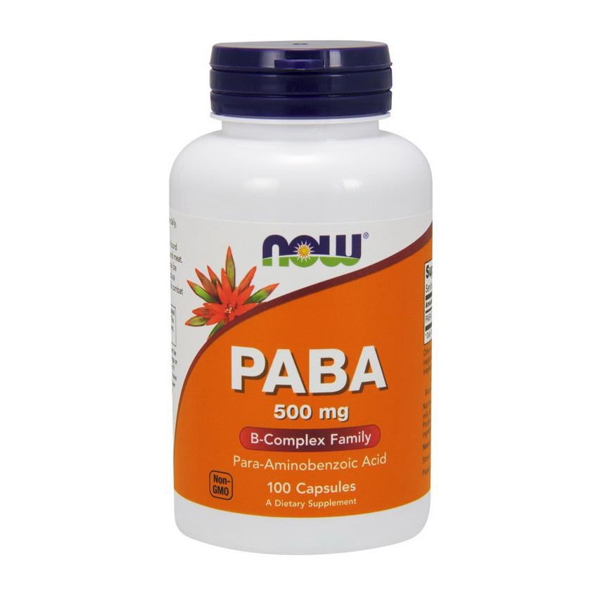 ПАБА NOW PABA 500 мг 100 капс.