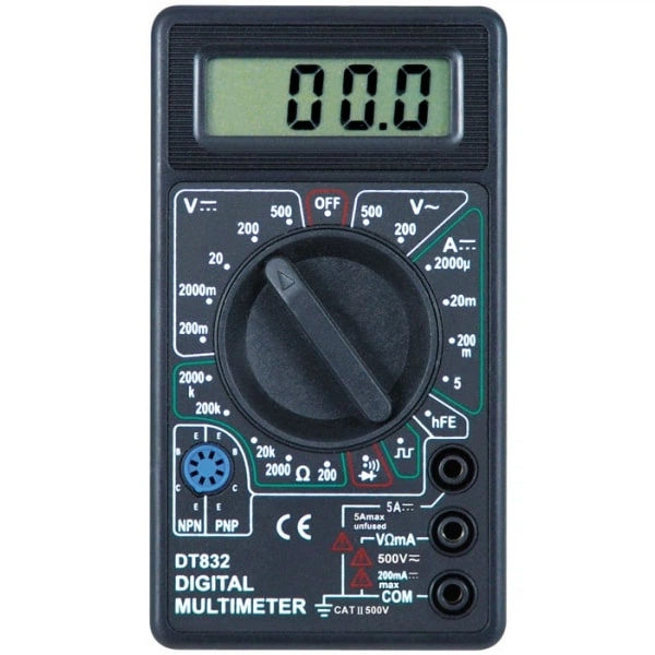 Мультиметр цифровий UKC DT-832 1000в10 А звукова прозвонка Чорний (ML-06792) Мультиметр цифровий UKC DT-832 1000в10 А звукова прозвонка Чорний (ML-06792)
