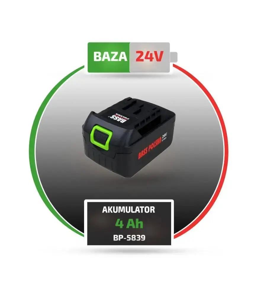 Акумулятор Bass Polska 5839 4,0 Аh для інструментів на 24 В Чорний (5839) - фото 3