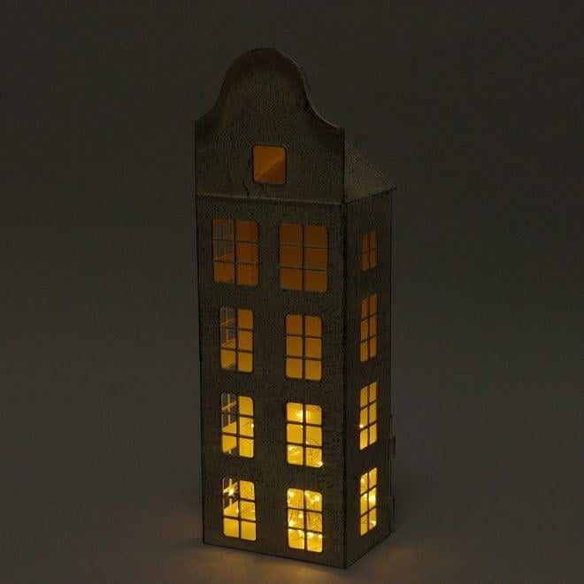 Подсвечник Flora Домик металлический 40,5 см Кремовый (39575) - фото 2 Подсвечник Flora Домик металлический 40,5 см Кремовый (39575) - фото 2