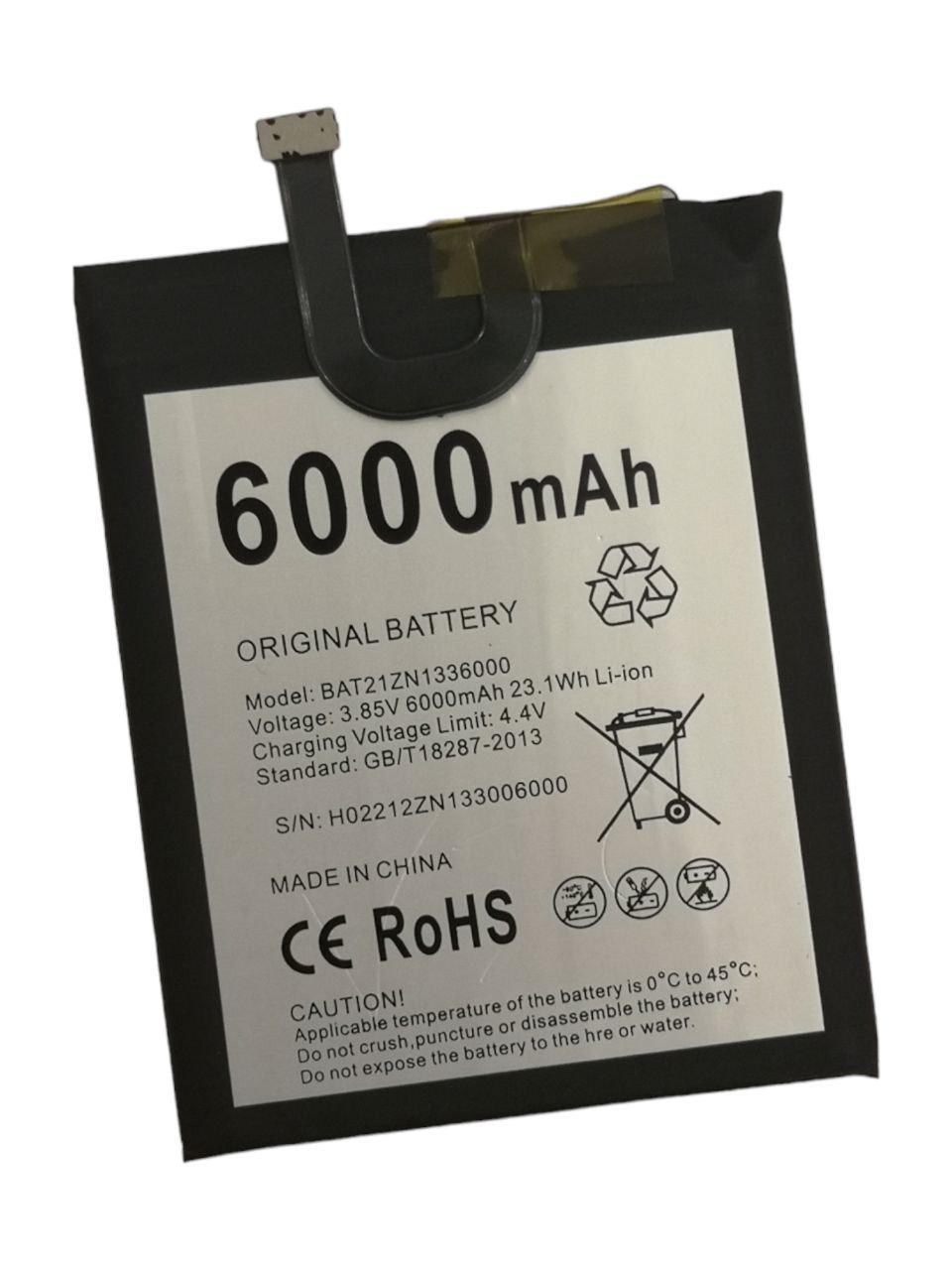 Аккумулятор для Doogee V20/V20 Pro/BAT21ZN1336000 6000 mAh 3,85 (000010429)