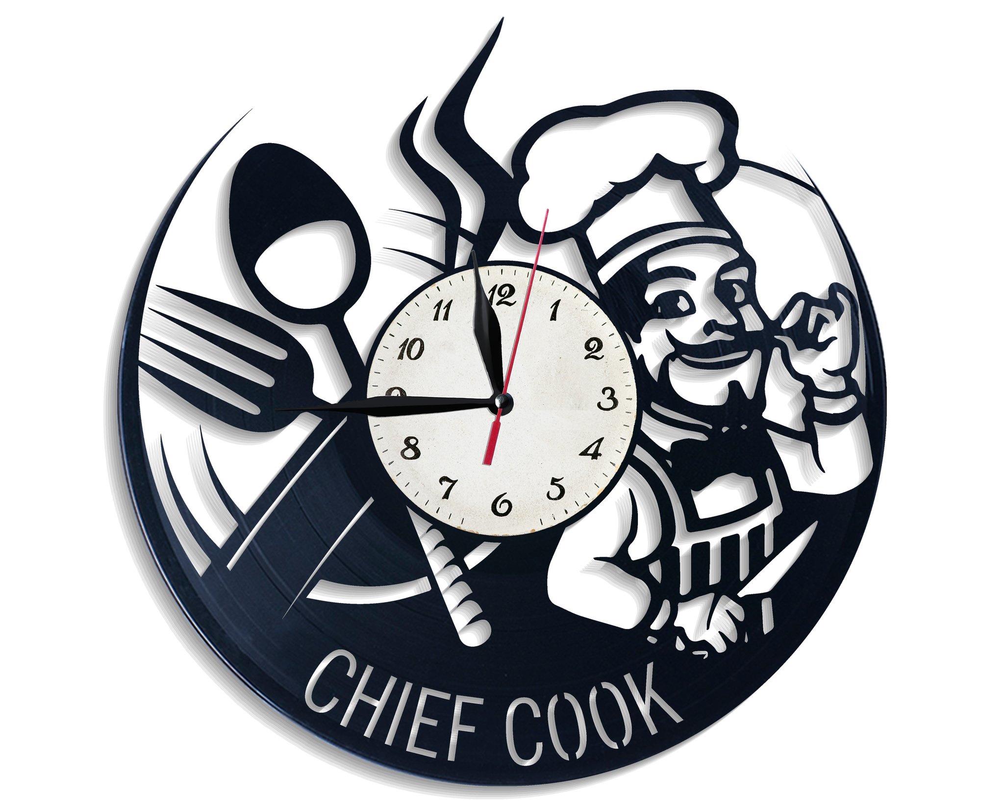 Часы настенные Кухня 2567 из виниловой пластинки