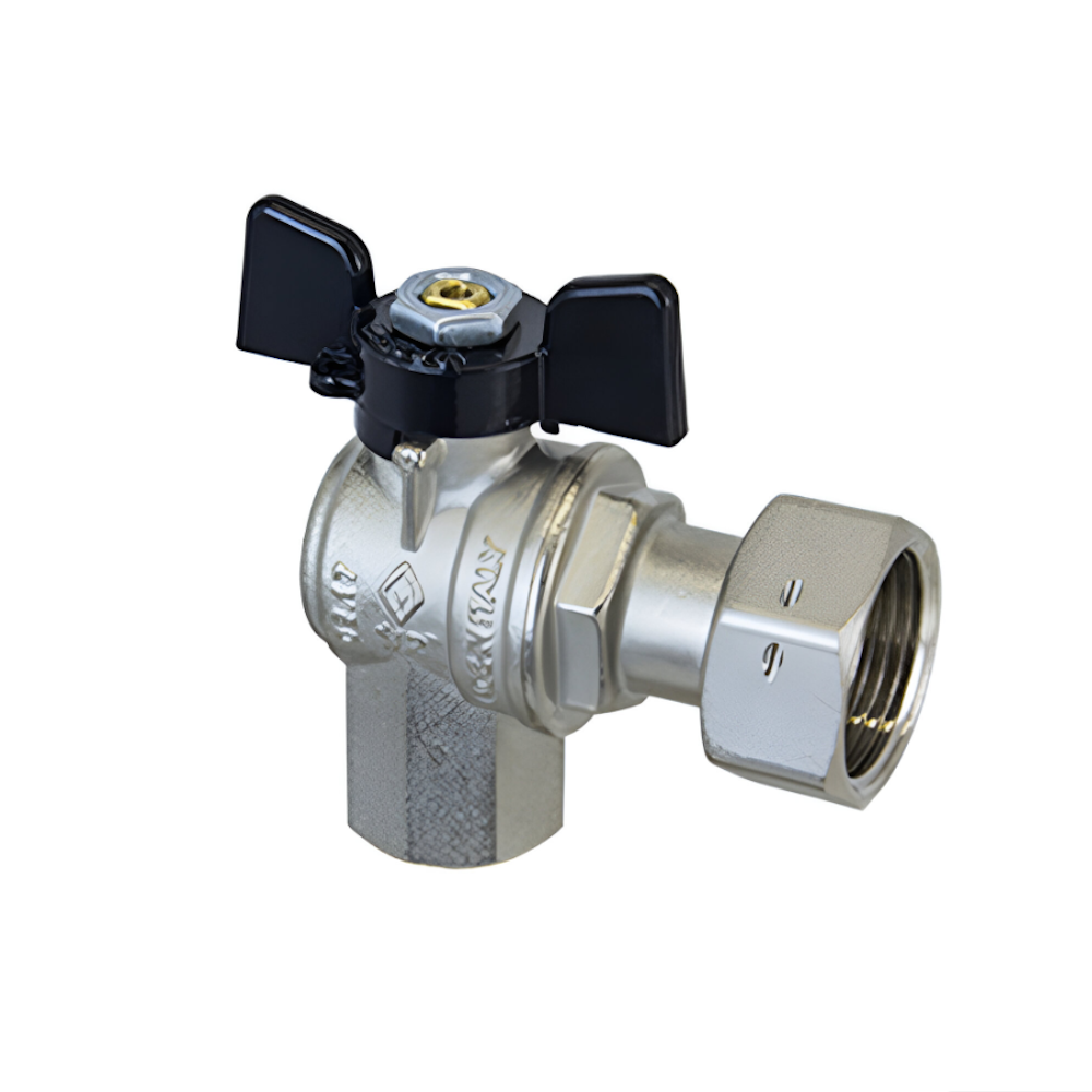 Кран кутовий з накидною гайкою Bugatti PN40 ВВ 3/4x3/4" під пломбу (SW-44513)