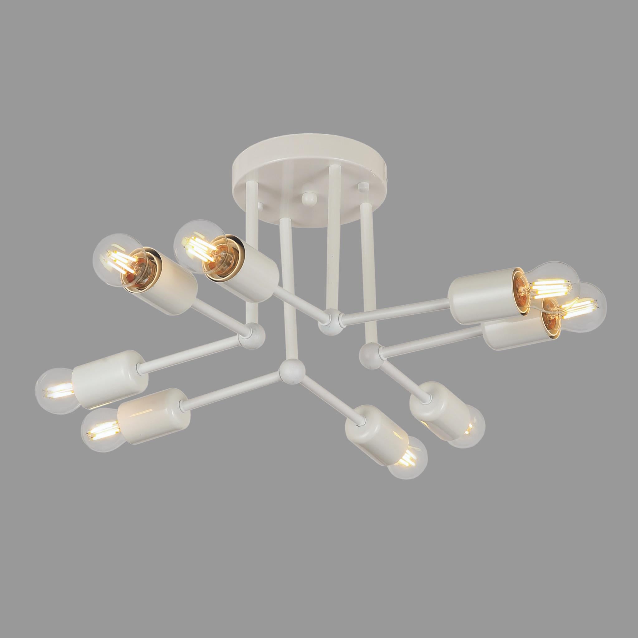 Люстра Connecting на 8 лампочек Белый