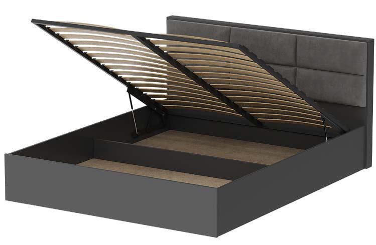 Кровать двуспальная Everest Лайт КЛ-1600 каркас с подъемным механизмом и ламельным основанием Графит (11446) - фото 2 Кровать двуспальная Everest Лайт КЛ-1600 каркас с подъемным механизмом и ламельным основанием Графит (11446) - фото 2