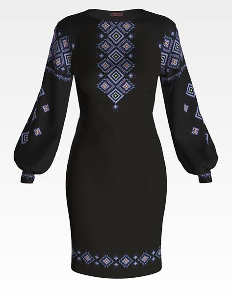 Заготовка для женского платья Загадочная для вышивки бисером и нитками домотканое полотно Черный (ПЛ125дЧ) Заготовка для женского платья Загадочная для вышивки бисером и нитками домотканое полотно Черный (ПЛ125дЧ)