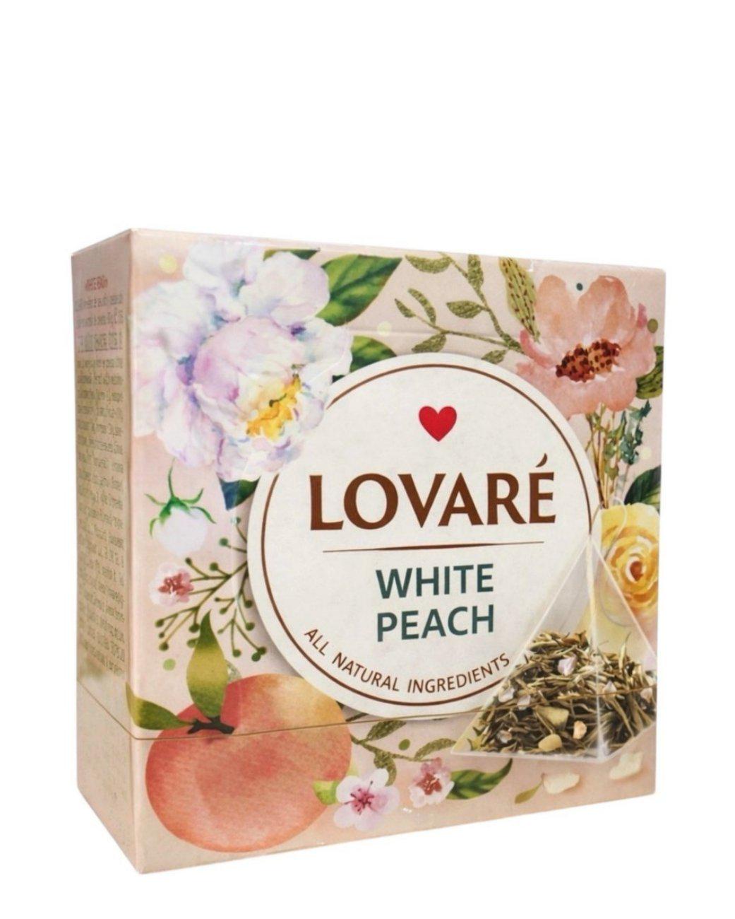 Чай Lovare White peach белый с ароматом персика 15 шт.ук по 2 г (60426)
