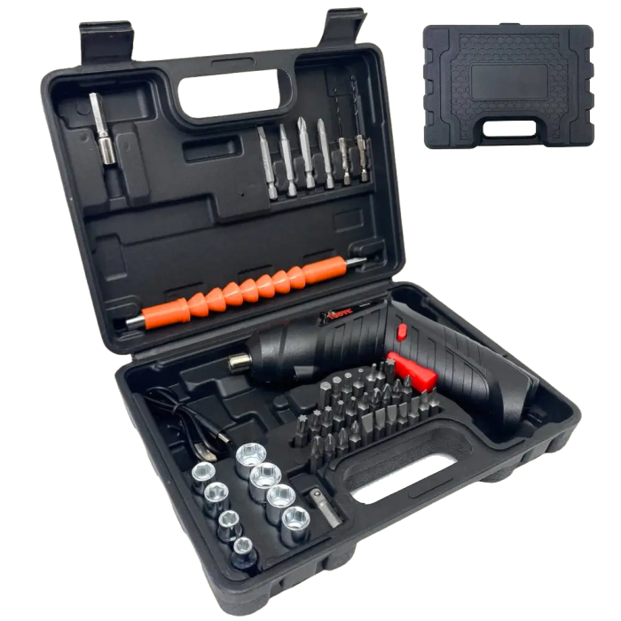 Акумуляторна міні викрутка-шуруповерт із набором інструментів 47 предметів (LY-83) - фото 3 Акумуляторна міні викрутка-шуруповерт із набором інструментів 47 предметів (LY-83) - фото 3