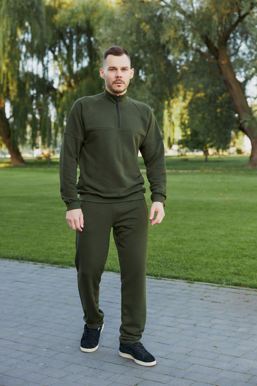 Костюм мужской М141.3 петля брюки/кофта XXL Хаки (205-1-64)