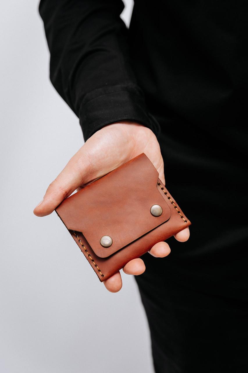 Гаманець шкіряний чоловічий EDENA Коричневий (WT-7) - фото 2