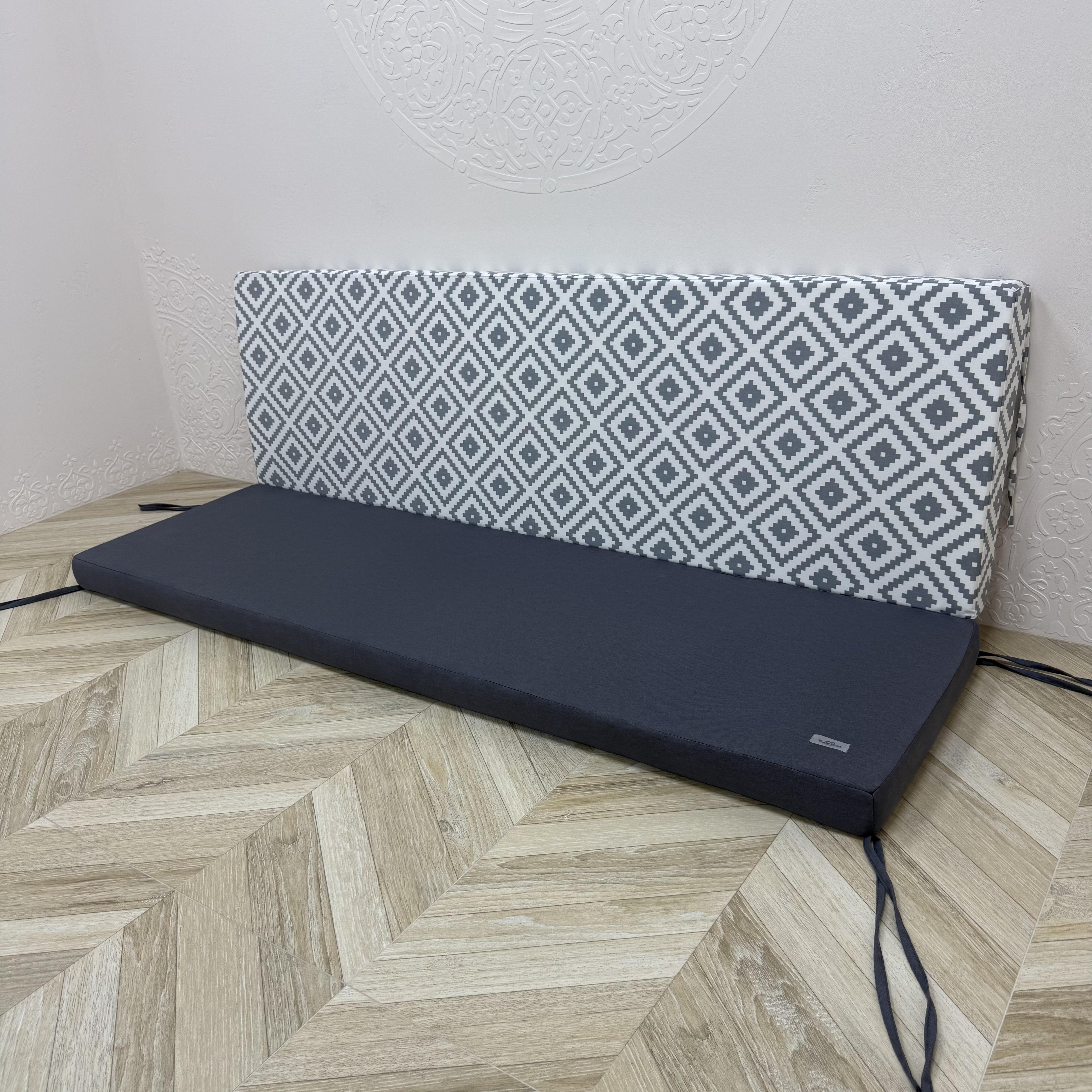 Матрас Comfort Home Facets grey на поддоны/качели/каркасы/садовую мебель панама 140х60х40х8 см