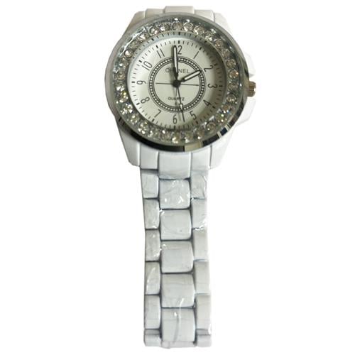 Наручные часы женские 215 с керамическим корпусом d 40 мм Белый (28868952)