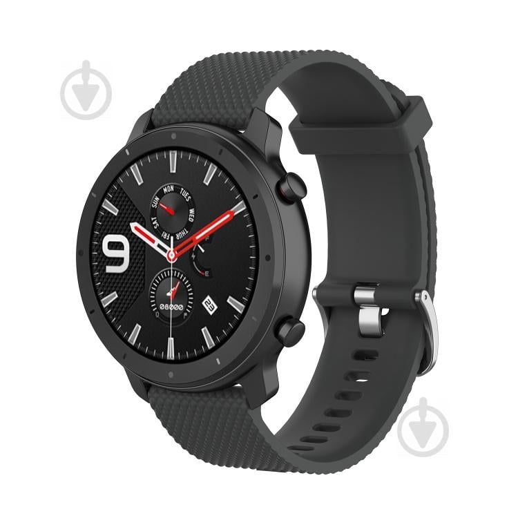 Ремешок силиконовый 20мм для Amazfit BIP | Bip Lite | Bip U / Pro/ Mini | GTS | GTS 2 (E) | GTR 42 BeWatch GT Темно-серый (1011444) Ремешок силиконовый 20мм для Amazfit BIP | Bip Lite | Bip U / Pro/ Mini | GTS | GTS 2 (E) | GTR 42 BeWatch GT Темно-серый (1011444)
