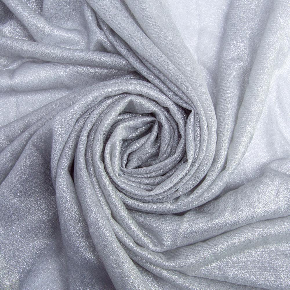 Ткань трикотаж Феерия металлик креп 100 гр/м2 150 см Серый (25910)