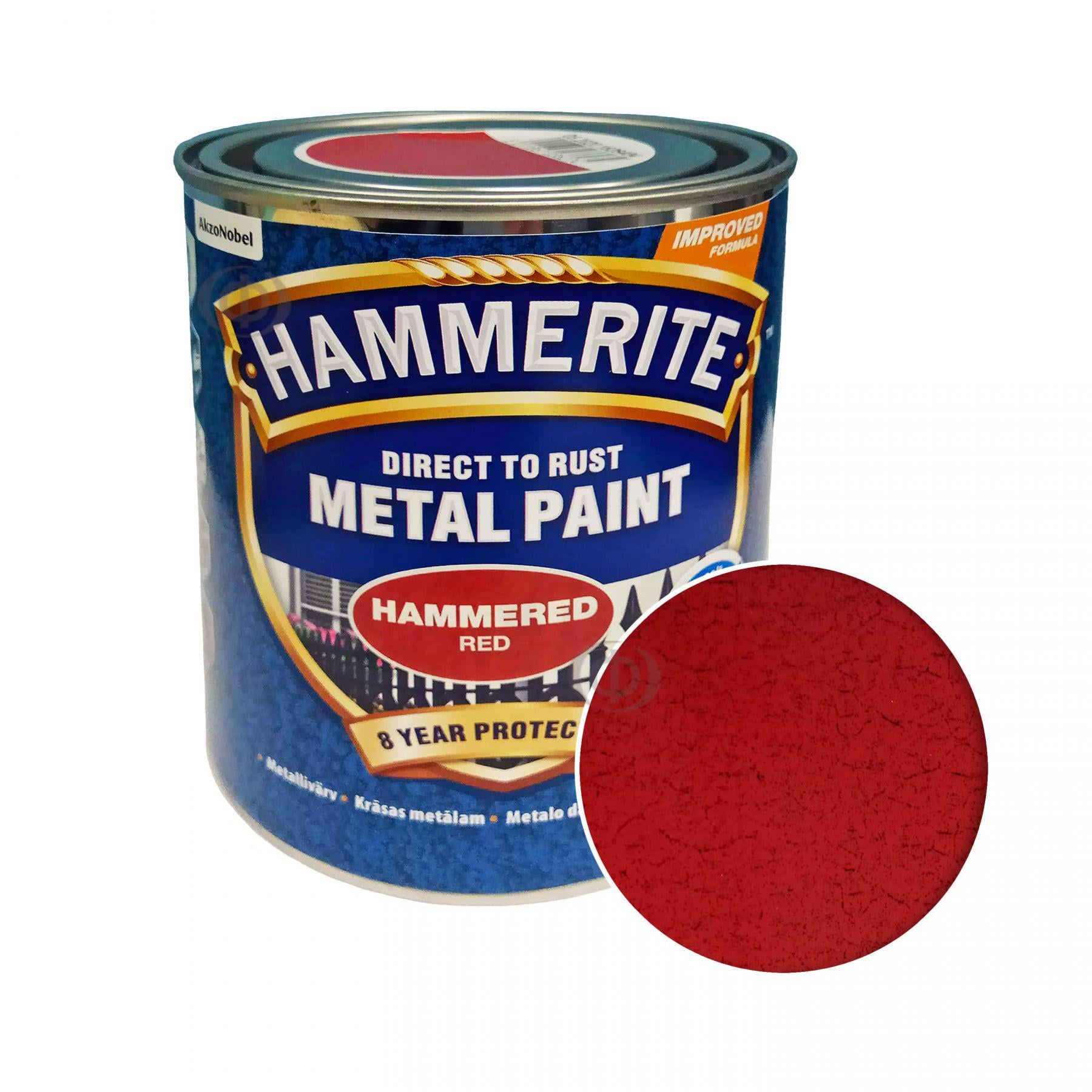 Фарба молоткова Hammerite Metal Paint для металу 0,75 л Червоний (5093549)