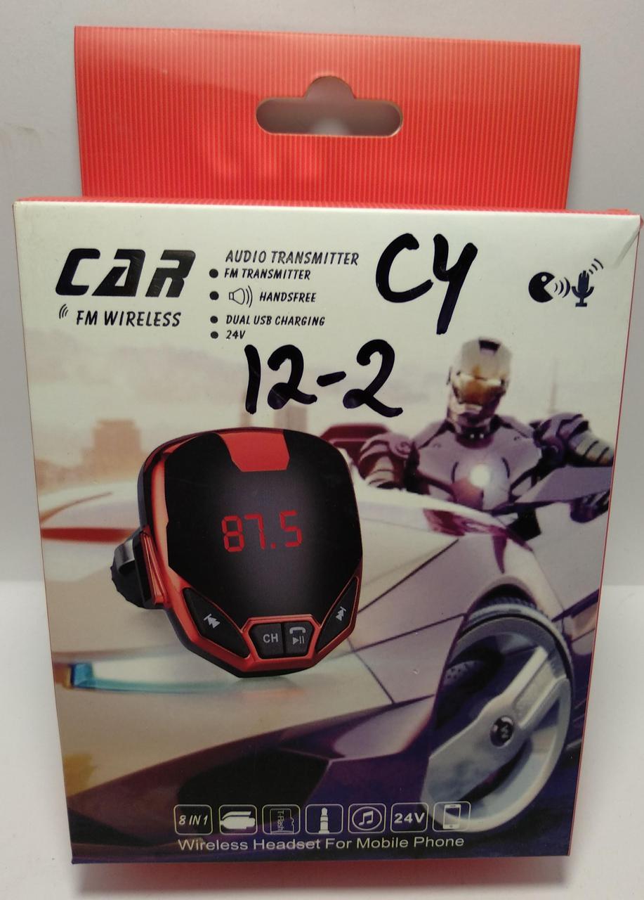 FM-модулятор автомобильный C4 MP3 USB TF/microSD дисплей пульт ДУ Black (5698403) - фото 2