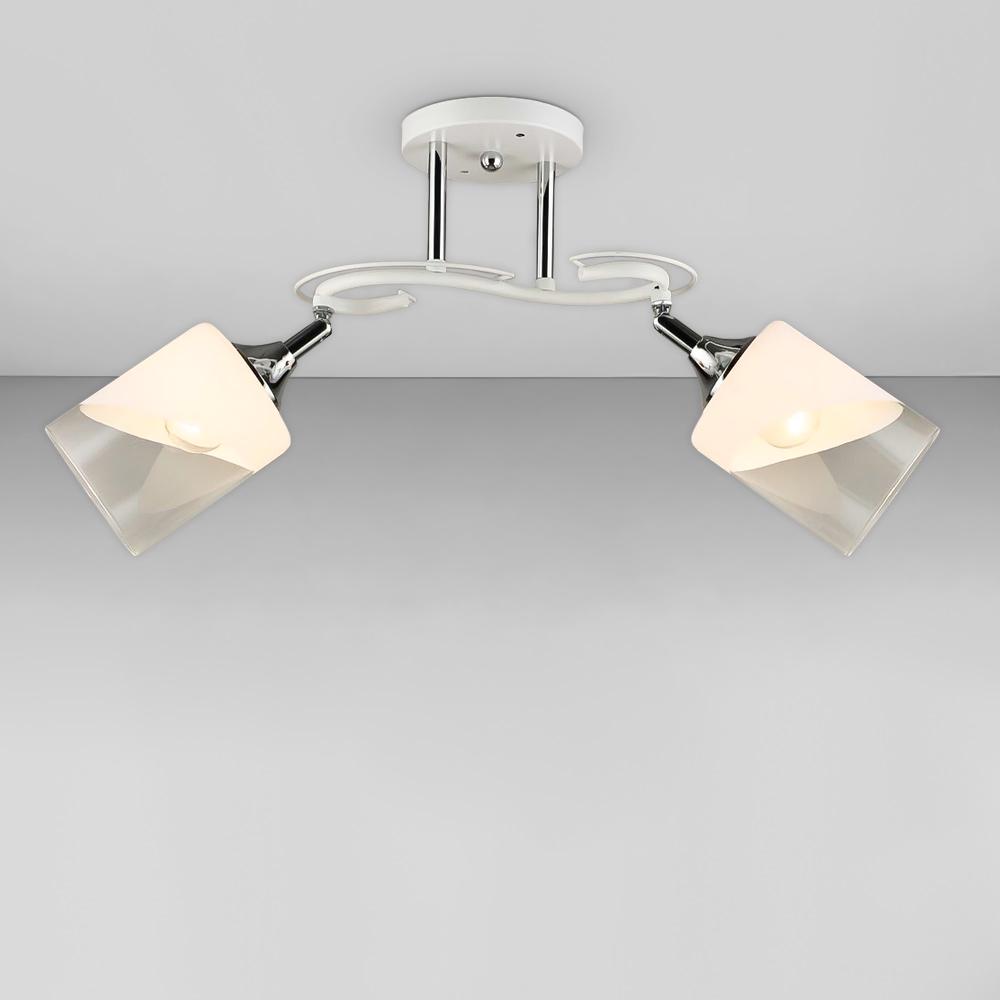 Люстра потолочная Light House SRS-18930/2 Белый/Хром/Белый/Прозрачный 