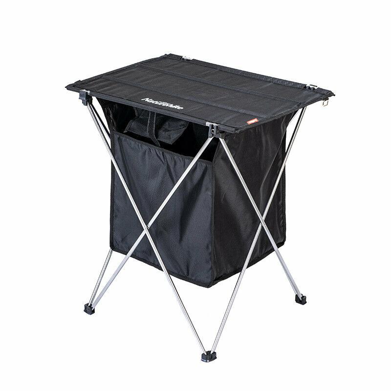 Стол туристический раскладной Naturehike NH19JJ084 1680D Oxford алюминий с коробкой для хранения Черный (57569)