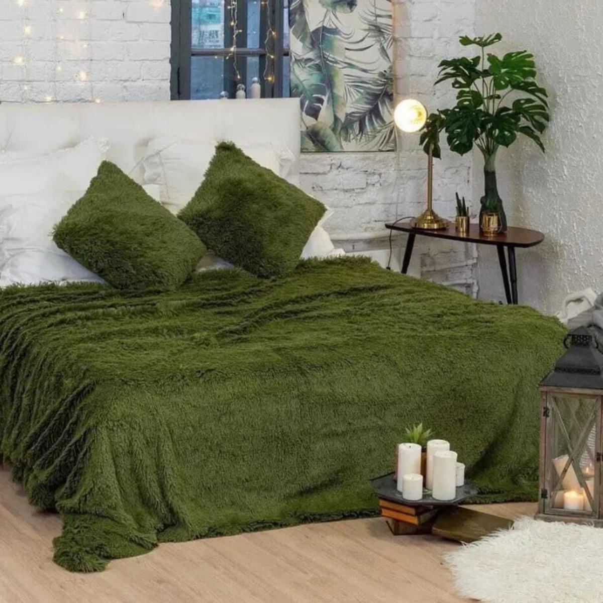 Плед Koloco Травка полуторный 160х210 см Зеленый (38072) Плед Koloco Травка полуторный 160х210 см Зеленый (38072)