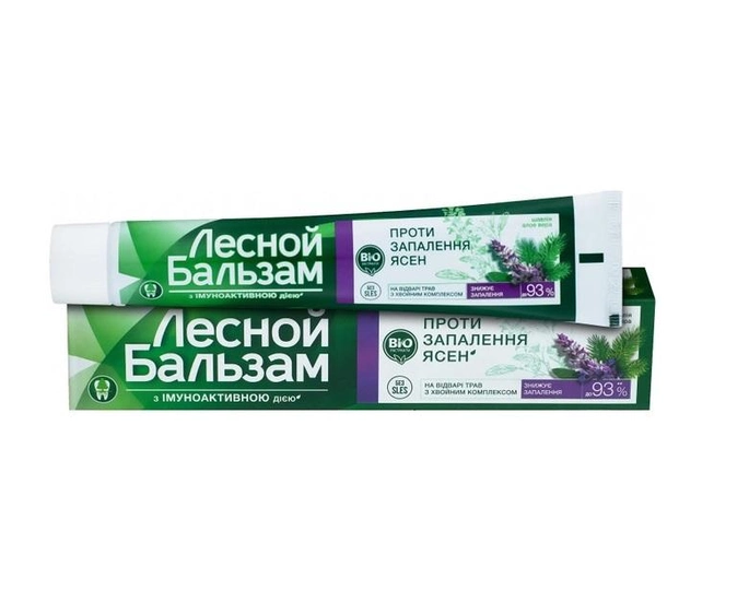 Зубна паста Лісовий Бальзам Екстракт шавлію і алоє 75 мл (6221048409912)