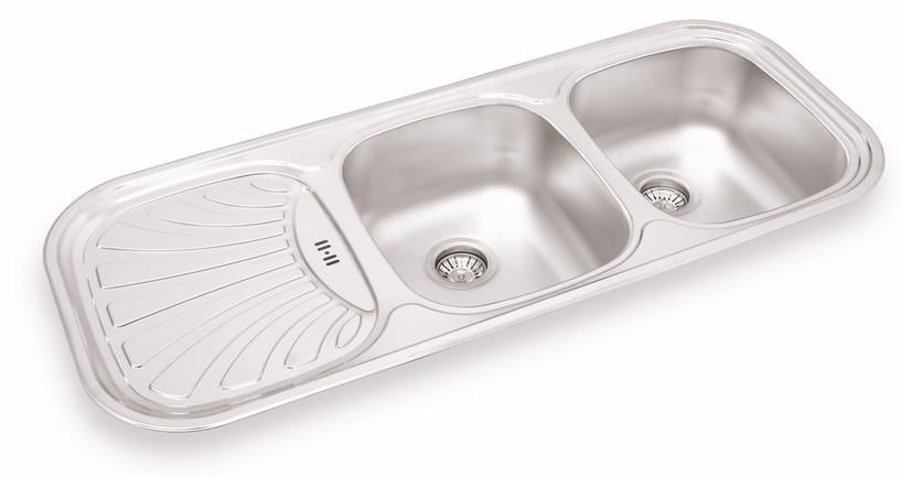 Мойка кухонная Ukinox GAP 1200.500 20 GW 8K полированная и доска кухонная разделочная