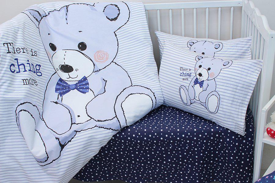 Комплект постельного белья детский Teddy 100% хлопок Blue (29-77-PTdeti-11) - фото 2