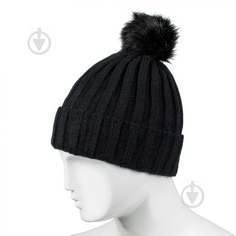 Шапка Beani'qe Fur Bob Weal с помпоном One size Чёрная (22862)