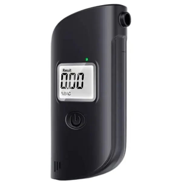 Алкотестер цифровой персональный MR689 с LCD дисплеем и мундштуками Черный