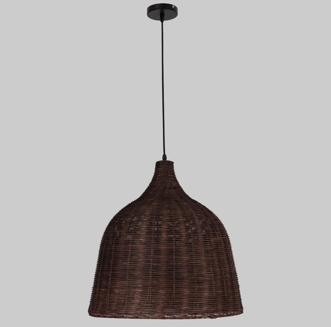 Светильник ротанговый подвесной 47 см Коричневый (971-RATTAN-1(470) CF)