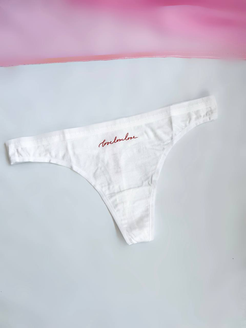 Труси Victoria's Secret Stretch Cotton Thong Panty M Білий (27318966)