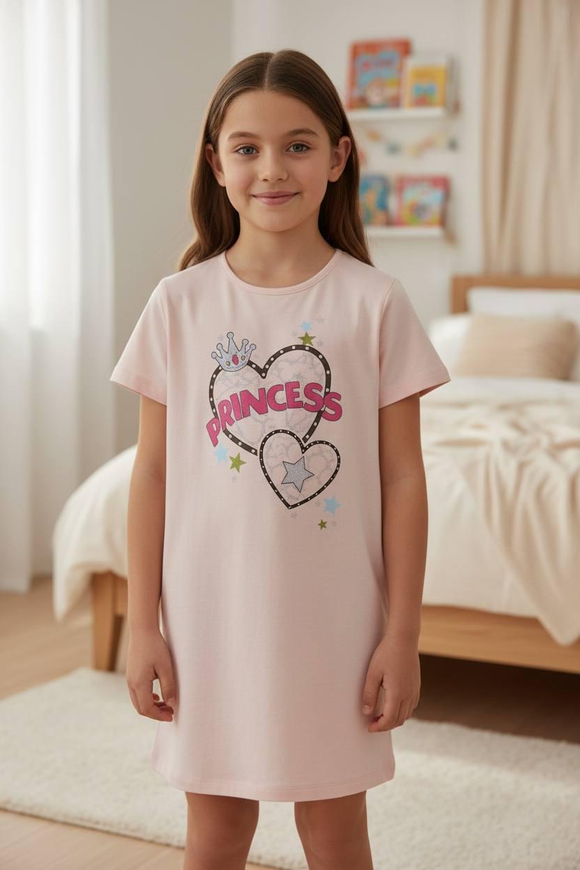 Ночная рубашка для девочки BAYKAR р. 3 98-104 см 3-4 года Персиковый (9279-226)