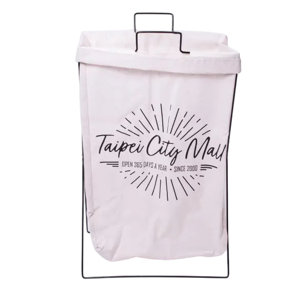 Корзина для белья с металлическим каркасом 36х28х58 см Белый (HP-41-10)