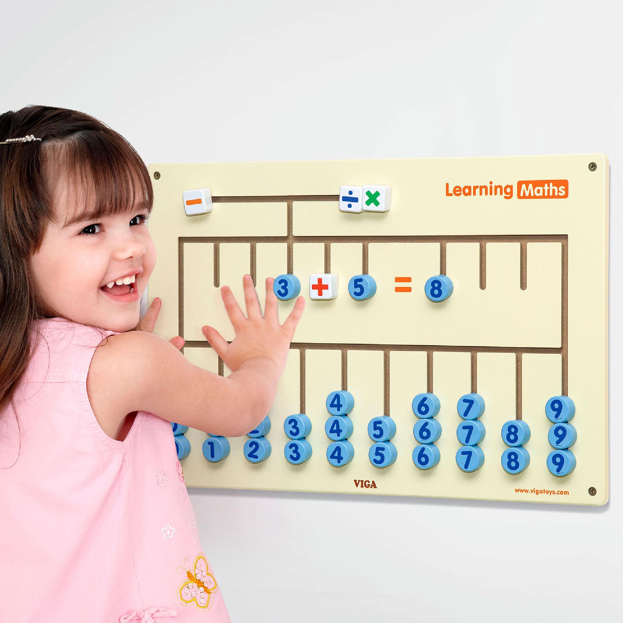 Дерев'яна іграшка навчальна Viga Toys Математика (50675FSC) - фото 2 Дерев'яна іграшка навчальна Viga Toys Математика (50675FSC) - фото 2