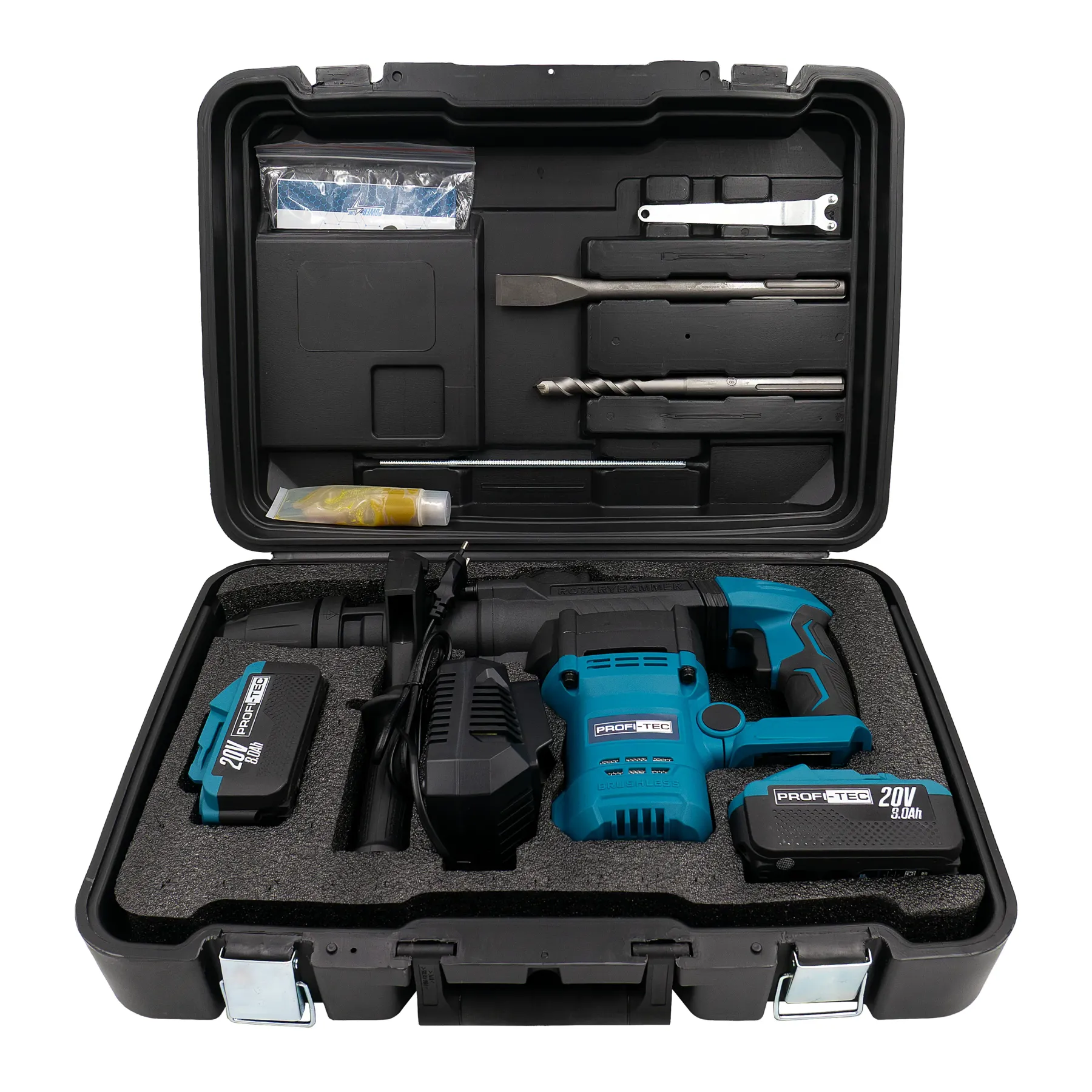 Перфоратор аккумуляторный Profi-TEC PBH5620 20 В 5,6 Дж SDS-MAX 1хPT2080EP 8,0 Ач (007257)