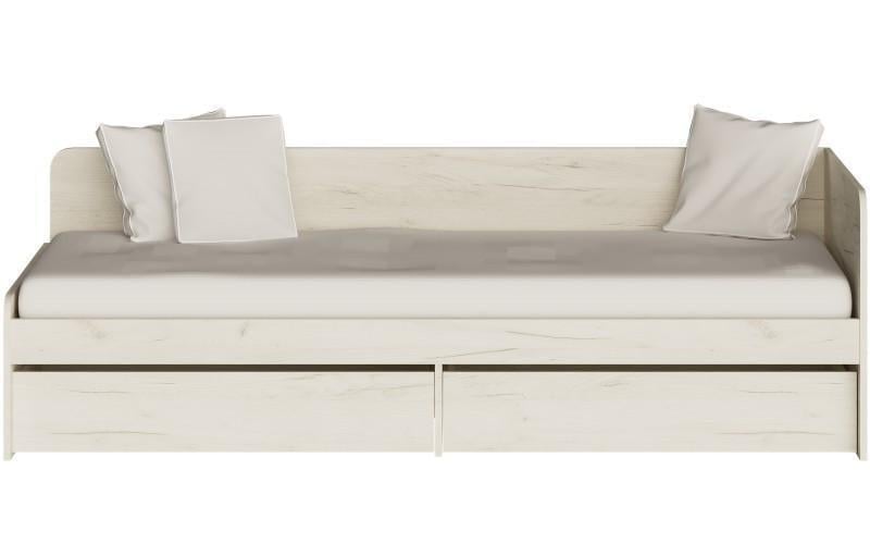 Кровать Эверест Соната-800 сплошной щит с ящиками 80x190 см Крафт белый (ЕВ20405) - фото 2 Кровать Эверест Соната-800 сплошной щит с ящиками 80x190 см Крафт белый (ЕВ20405) - фото 2