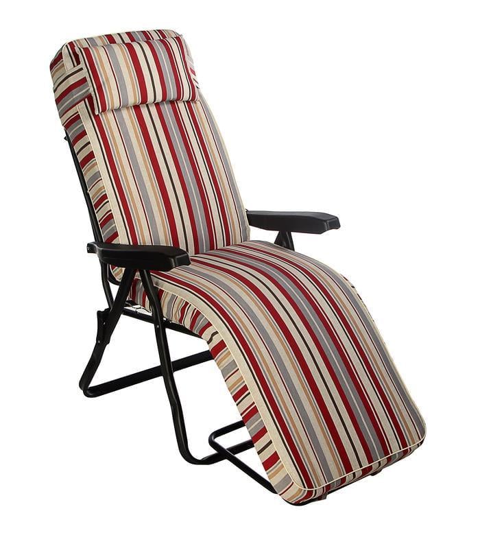 Шезлонг Ost-Fran Janet лонета Бежево-бордовый (2945)