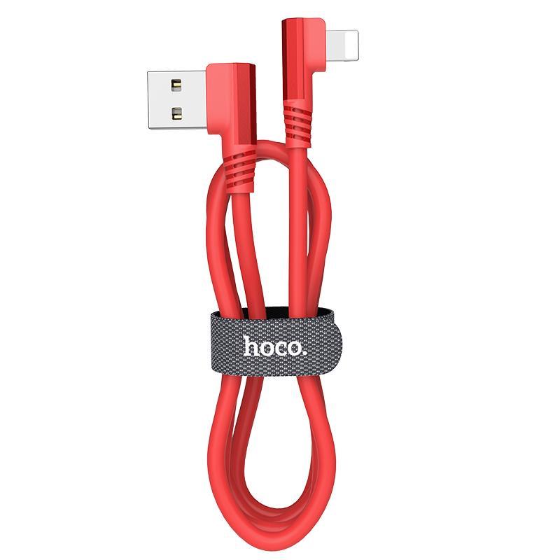 Кабель Hoco Lightning Puissant Silicone U83 120 см 2,4 A Red (77a29798)