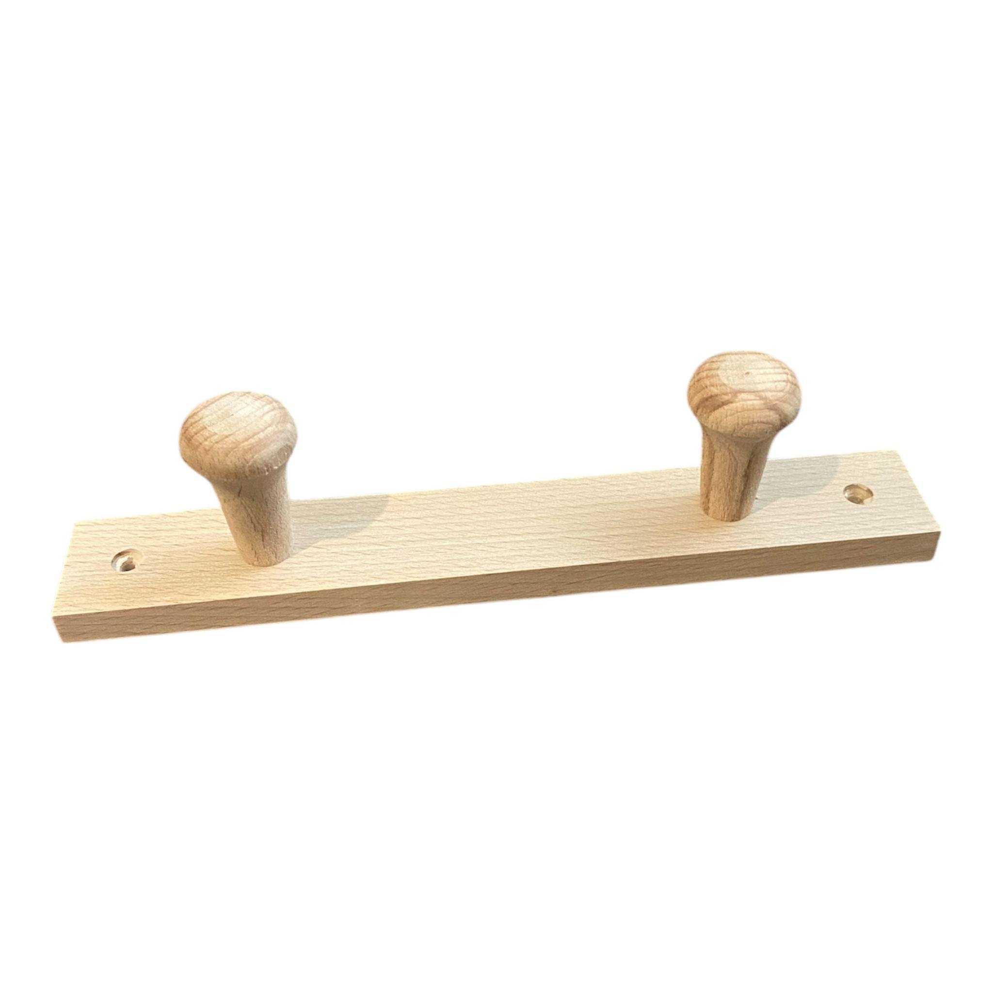 Вішалка декоративна настінна дерев'яна на 2 вішака (30849416)