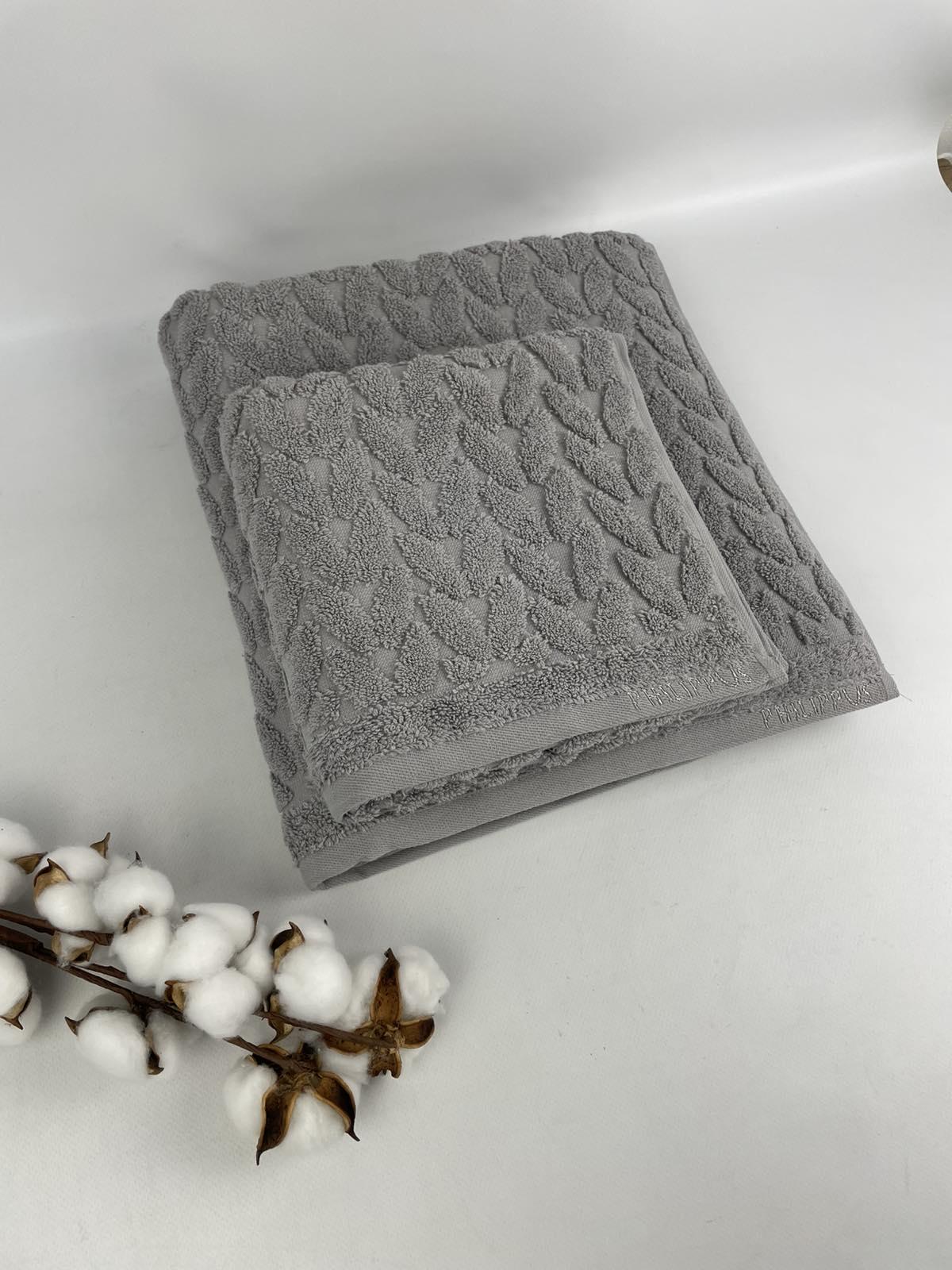 Набор полотенец Philippus Cross Cotton Carol A456 2 шт. Серый (CN37423)