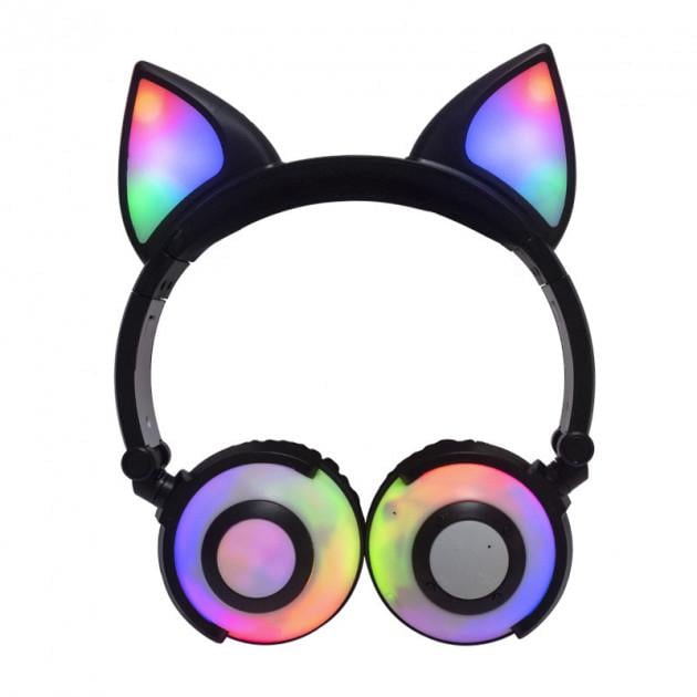 Наушники беспроводные LINX LX-XBL109 Fox Ear Bluetooth с ушками LED Черный (SUN4223)