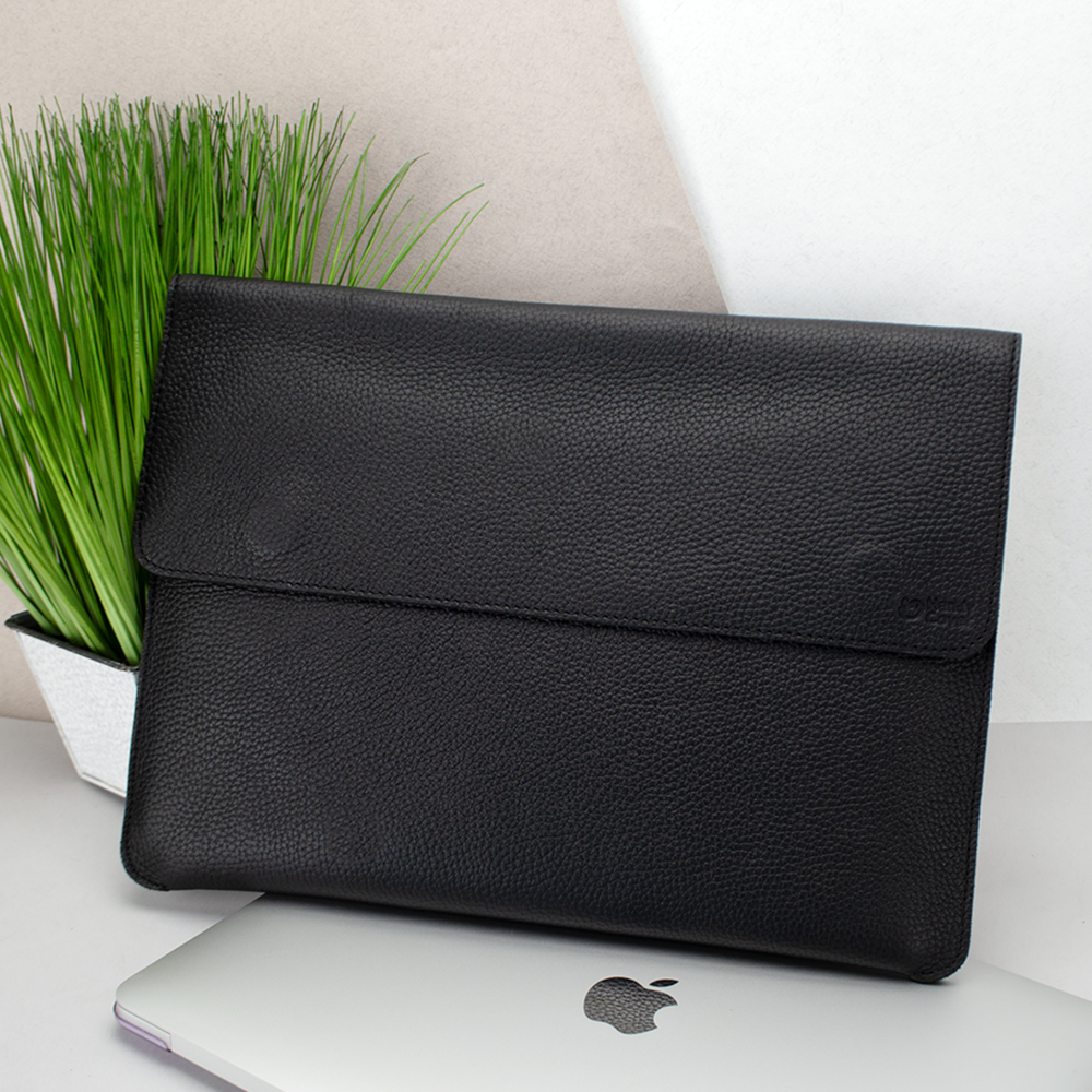 Чохол Handycover 801 для MacBook Air 13" шкіряний на магнітах Чорний флотар (2250428662)