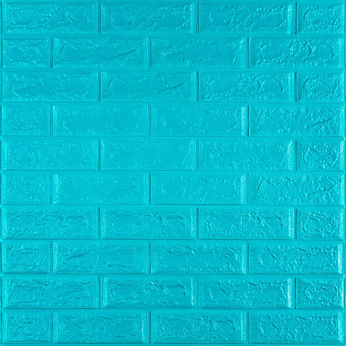 Панель самоклеящаяся 3D 002-5 700х770х5 мм Бирюзовая (SW-00000084)