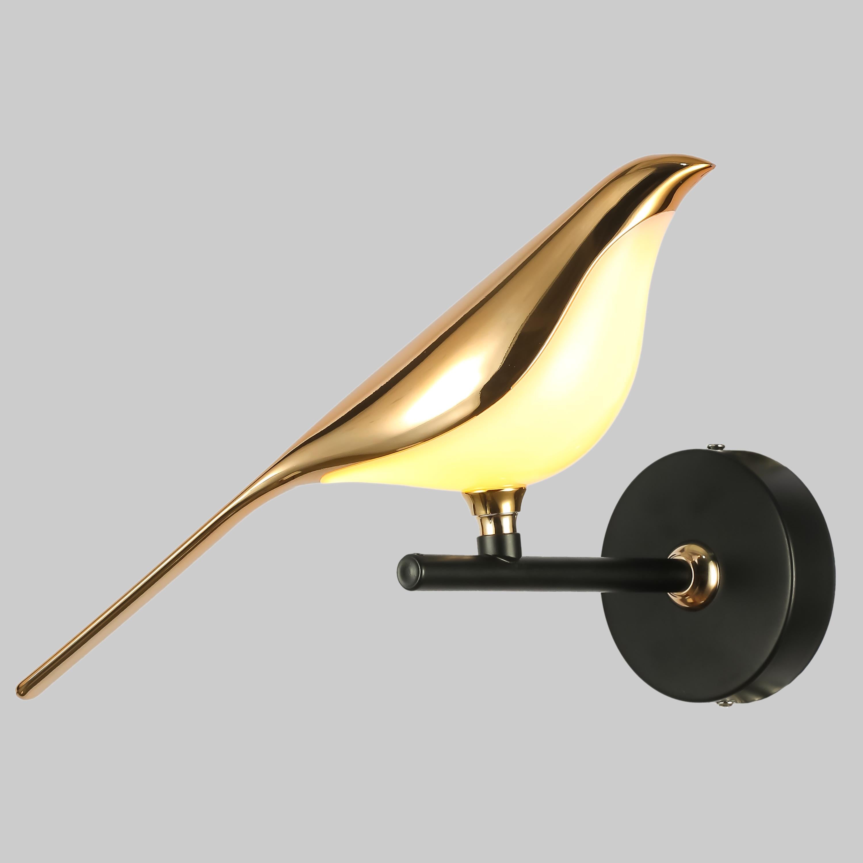 Светильник/бра настенный с птичкой 6W (84-V1001-1 BK+FGD)