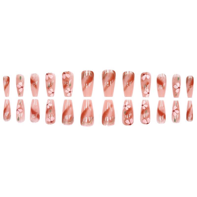 Накладные ногти с клеем Bananahall R677 24 шт. Бежевый (A9865)